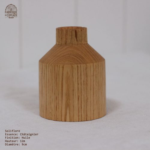 soliflore bois vase tournage artisanal auvergne
