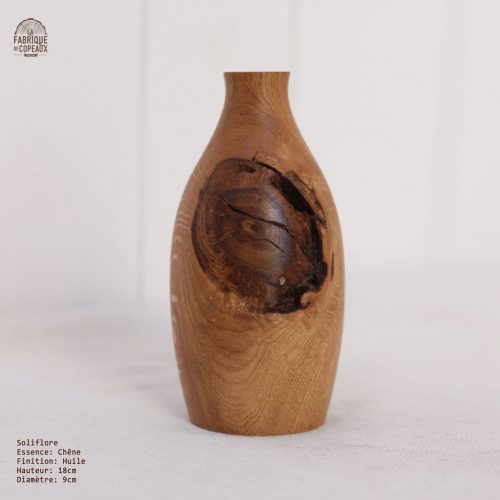 soliflore bois vase tournage artisanal auvergne