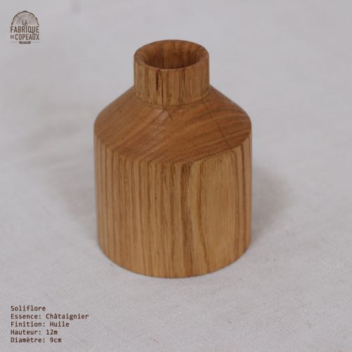 vase soliflore artisan ébéniste menuiserie bois tournage création design