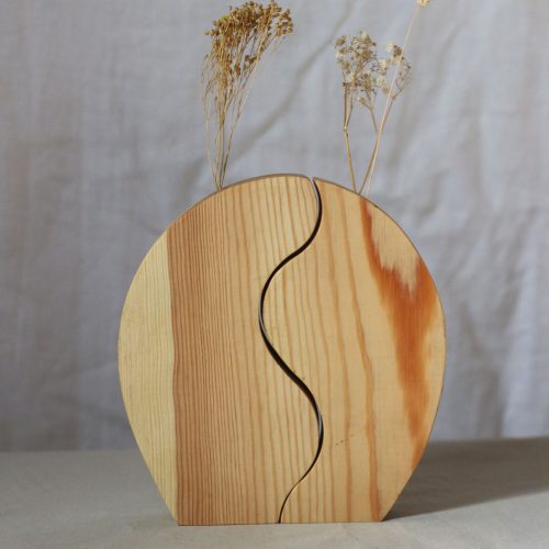 soliflore, bois, artisanat, tournage, vase, fabriquer en france, auvergne, pièce unique