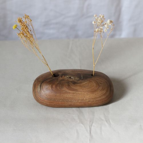 soliflore, bois, artisanat, tournage, vase, fabriquer en france, auvergne, pièce unique