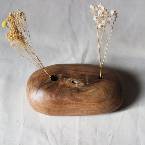 soliflore, bois, artisanat, tournage, vase, fabriquer en france, auvergne, pièce unique